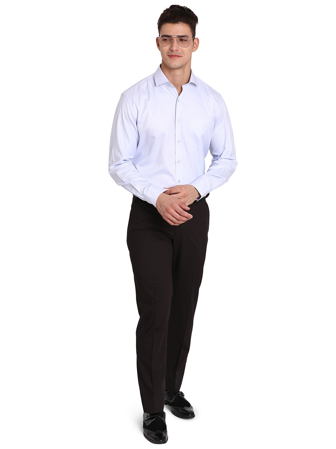 Greenfibre | Black Solid Classic Fit Formal Trouser | Greenfibre 3