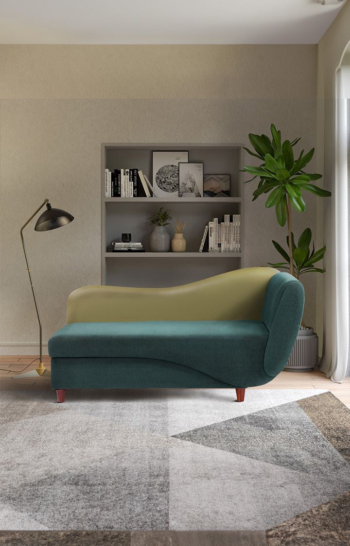 Viva Storage RHS Chaise Lounger Castle Green Colour
