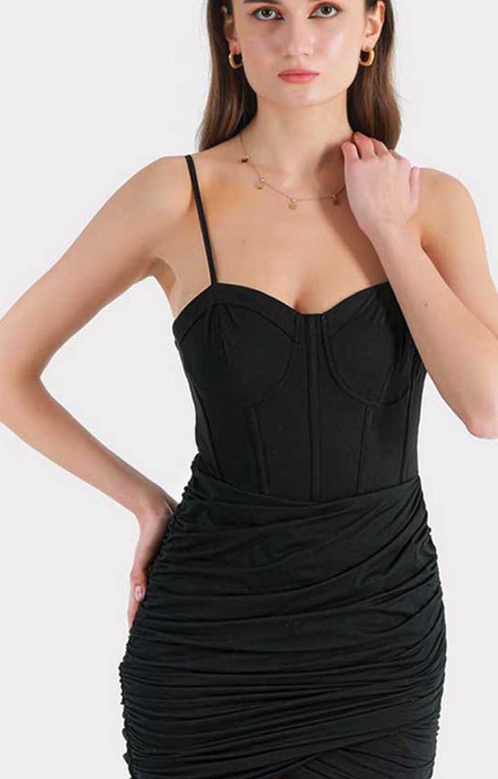 Women's Grimy Black Bodycon Mini Dress