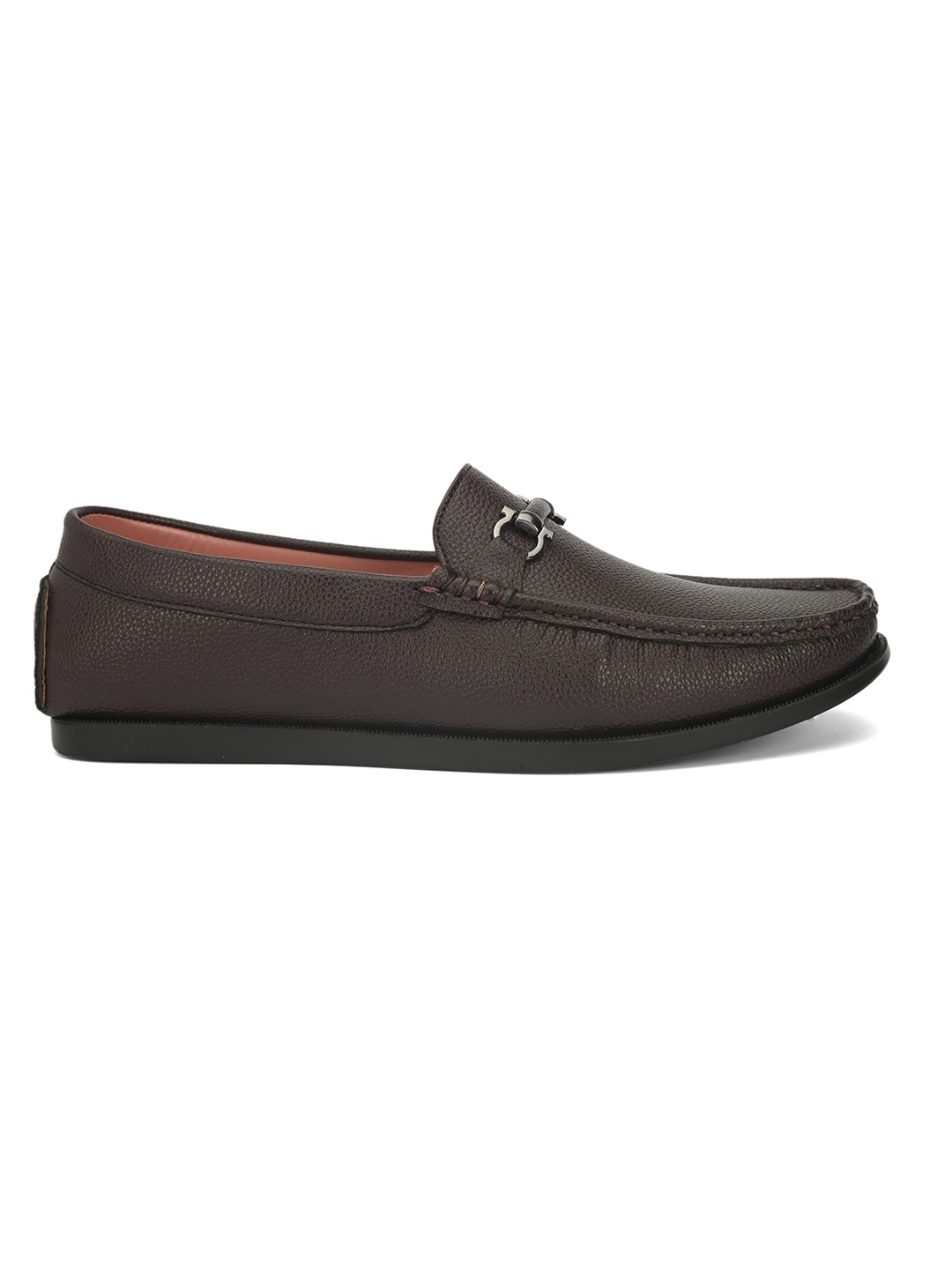 Guava Men's Synthetic Leather Brown Slip-On Driving Loafers Shoes