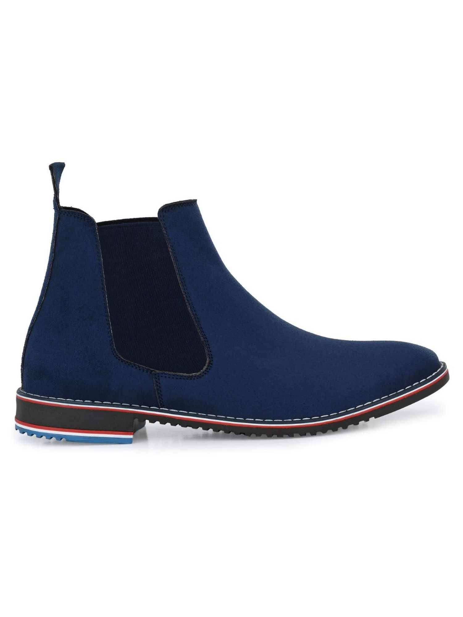 Guava Men's Blue Synthetic Suede Chelsea Boots 