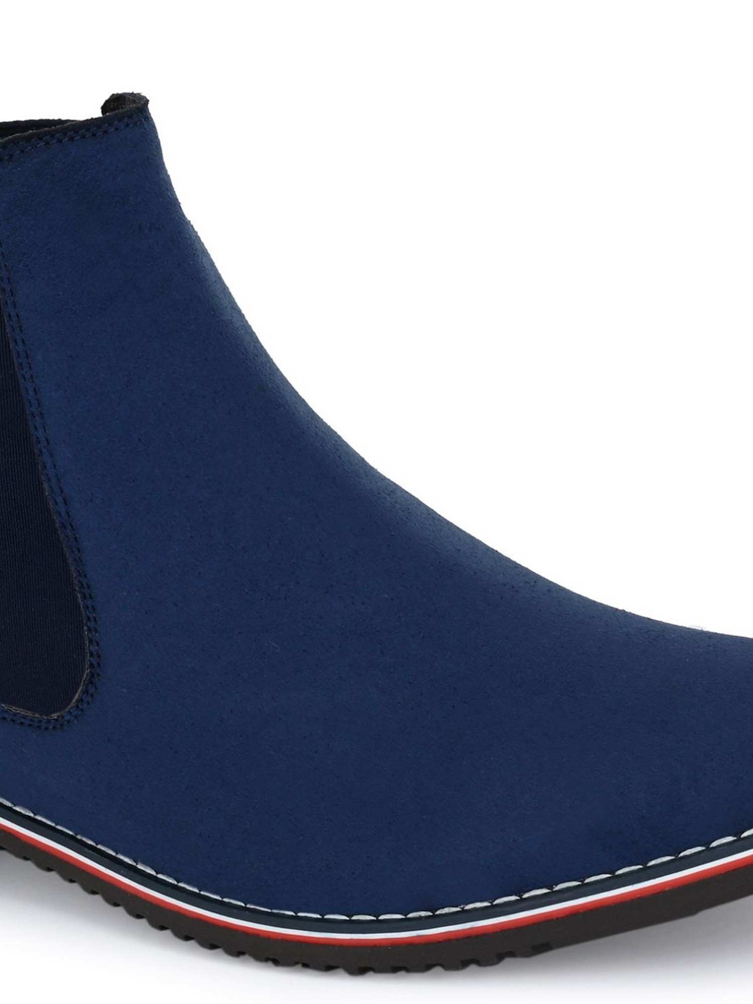 Guava Men's Blue Synthetic Suede Chelsea Boots 