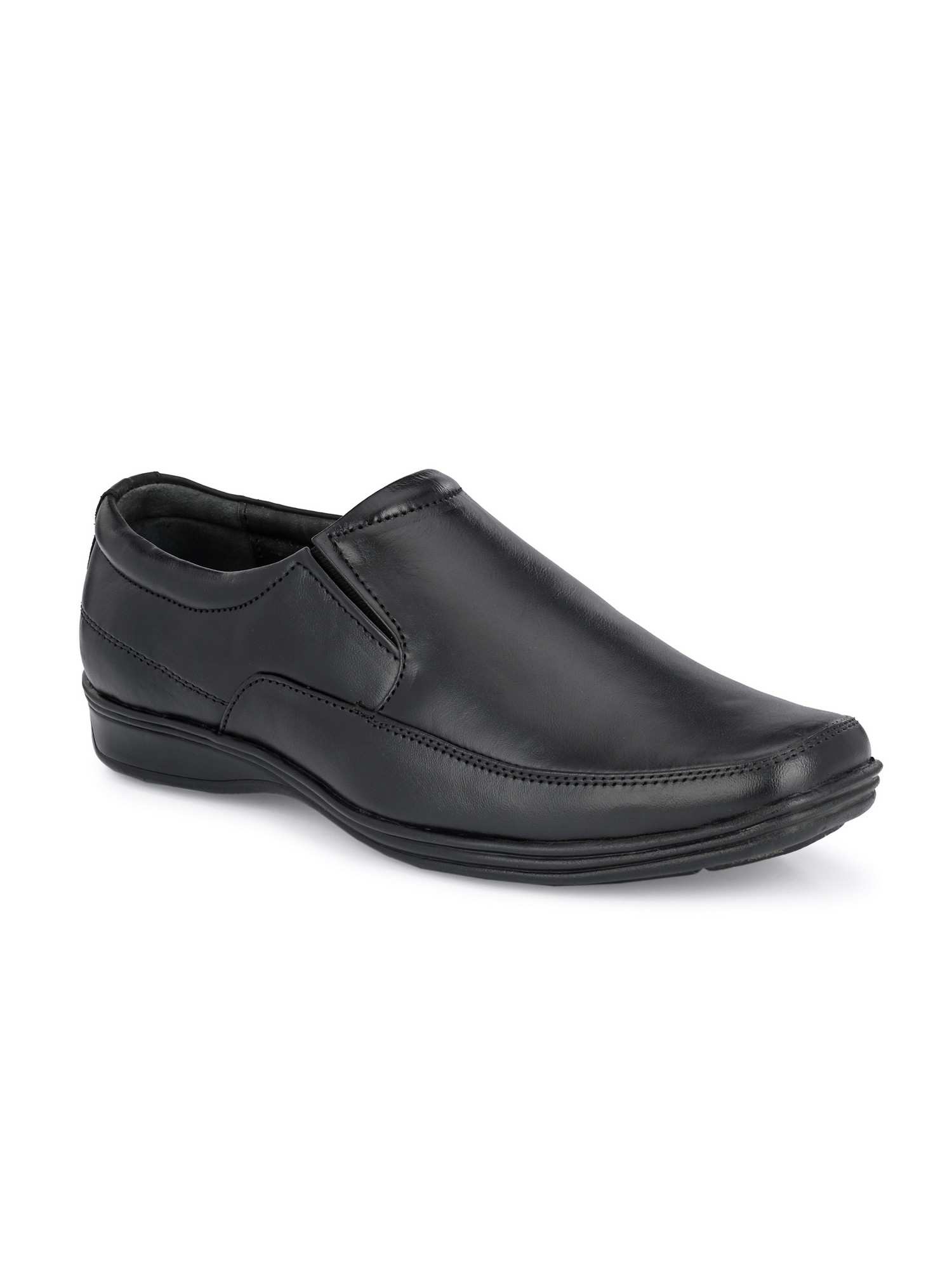 Guava Men's Black Genuine Leather Comfort Classic Slip On Fomal Loafer shoes
