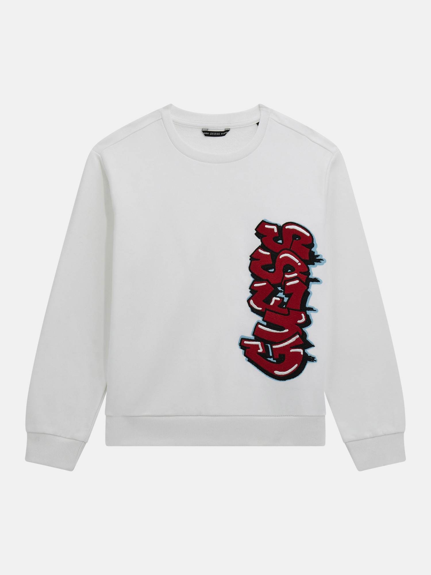 Guess Boys Pure White Logo Regular Fit Sweatshirt