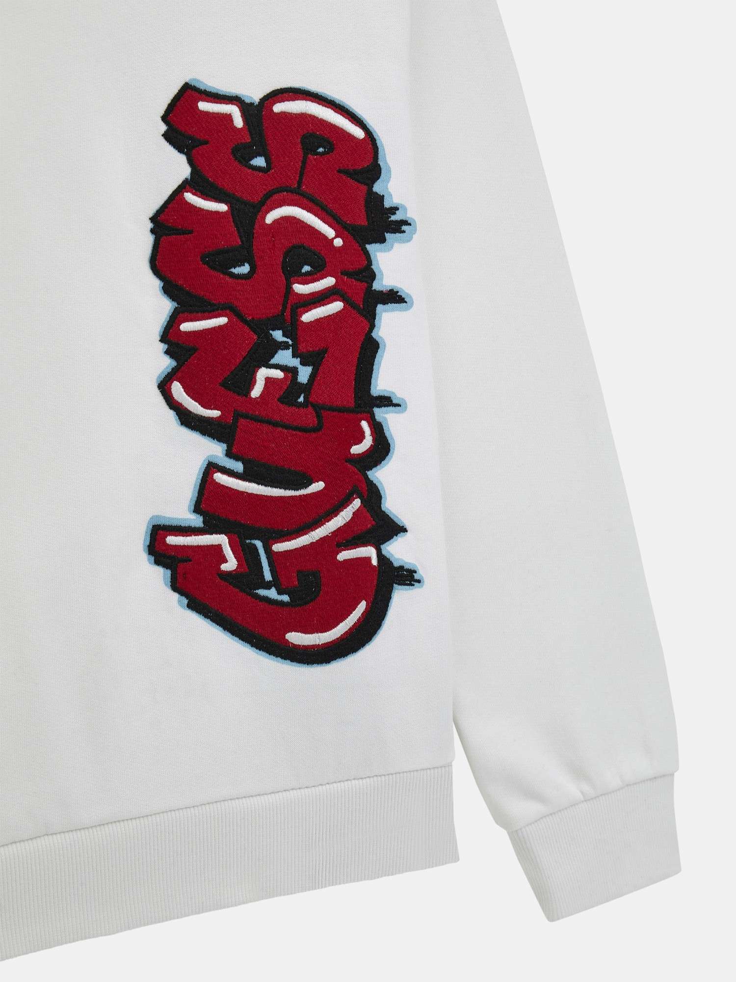 Guess Boys Pure White Logo Regular Fit Sweatshirt