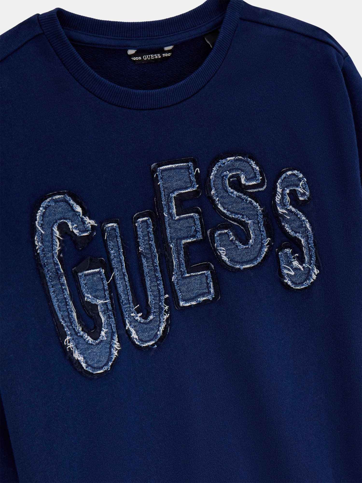Guess Boys Secret Blue Logo Regular Fit Sweatshirt