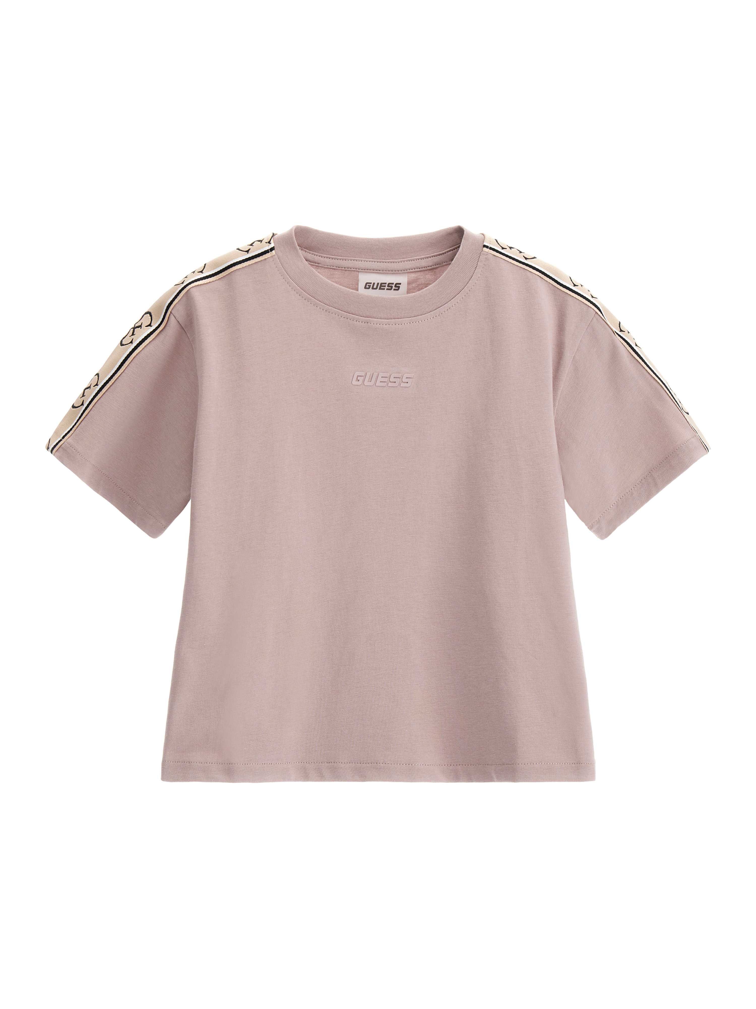 Guess Girls Posh Taupe Solid Regular Fit T-Shirt