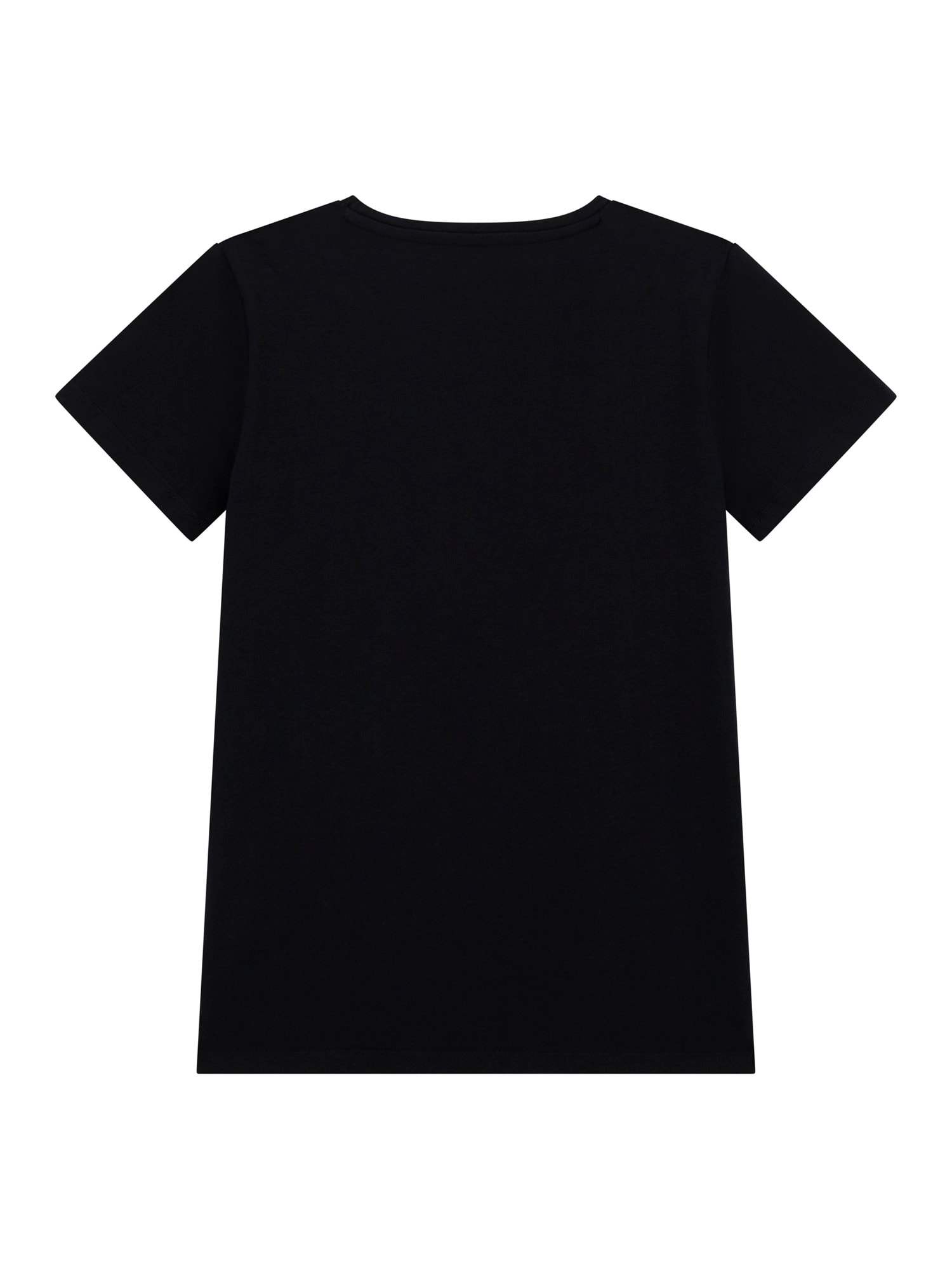 Guess Girls Jet Black A996 Solid Regular Fit T-Shirt
