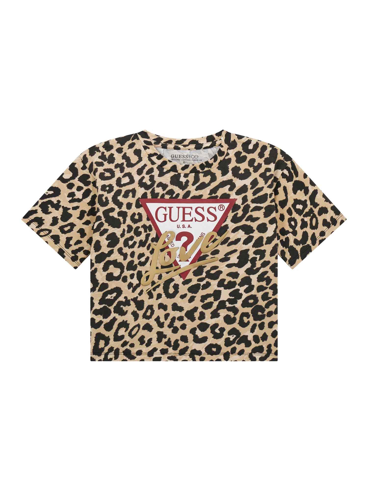 Guess Girls Chic Leopard Printed Regular Fit T-Shirt