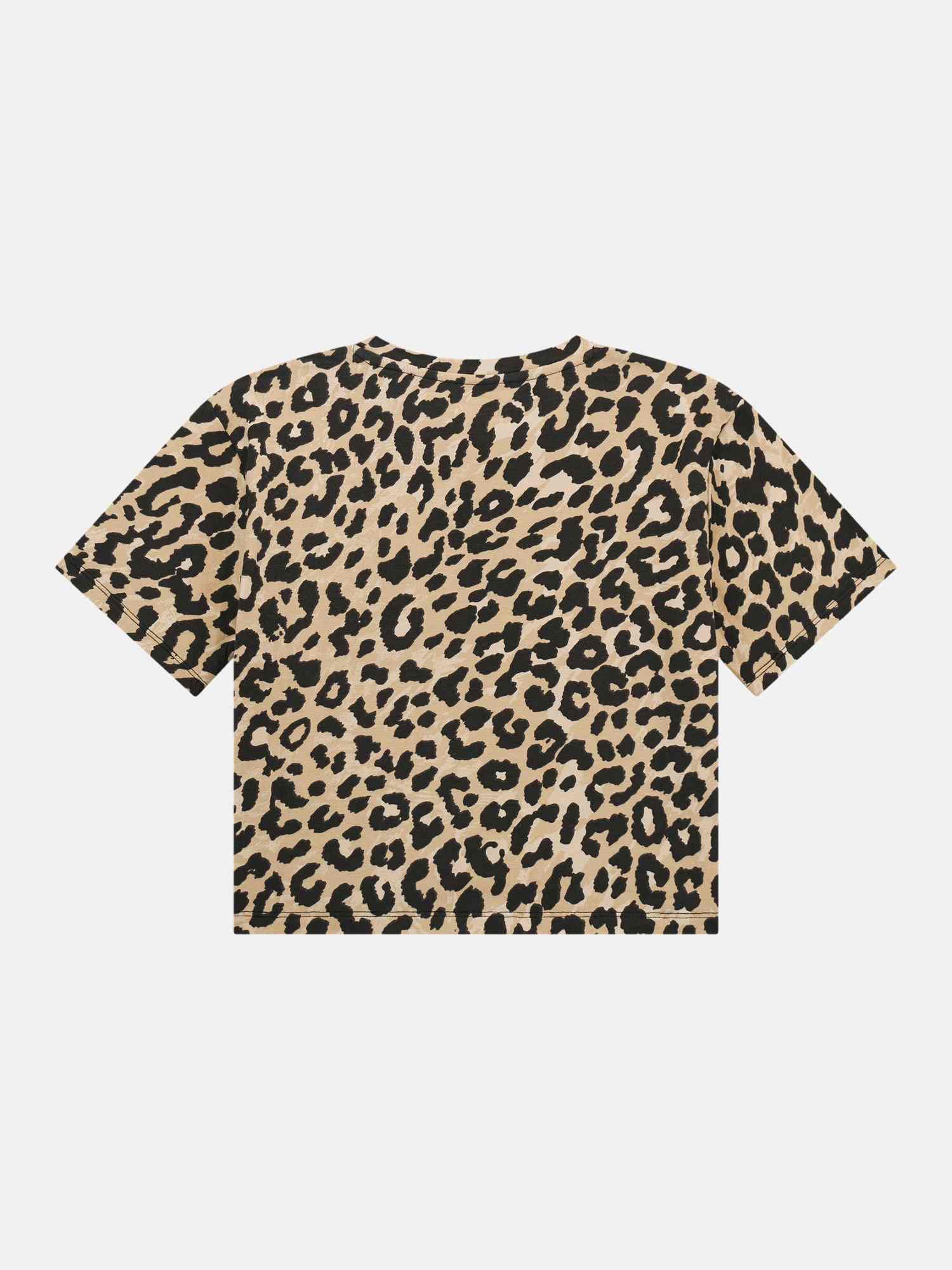 Guess Girls Chic Leopard Printed Regular Fit T-Shirt