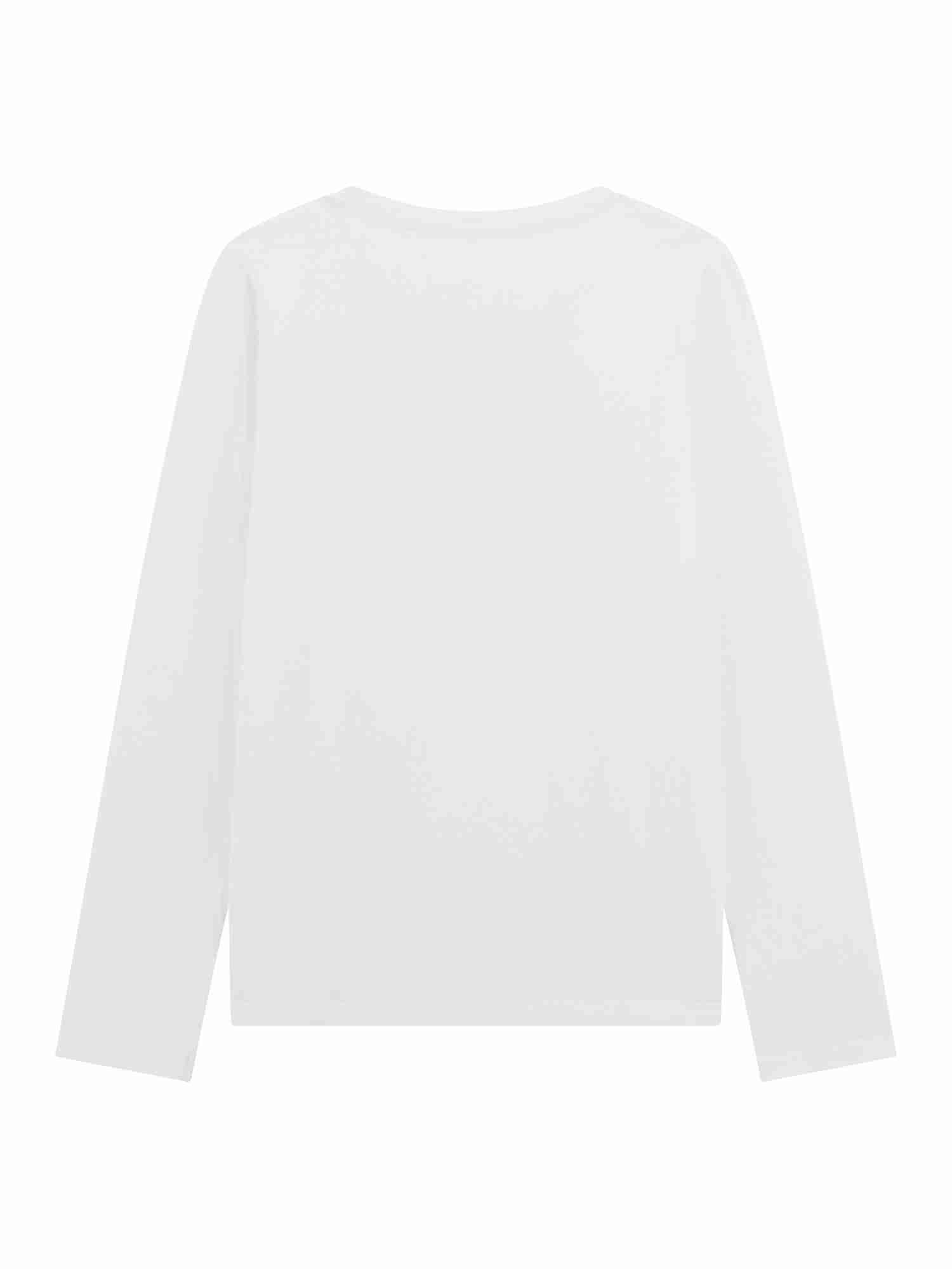 Guess Girls Pure White Printed Regular Fit T-Shirt