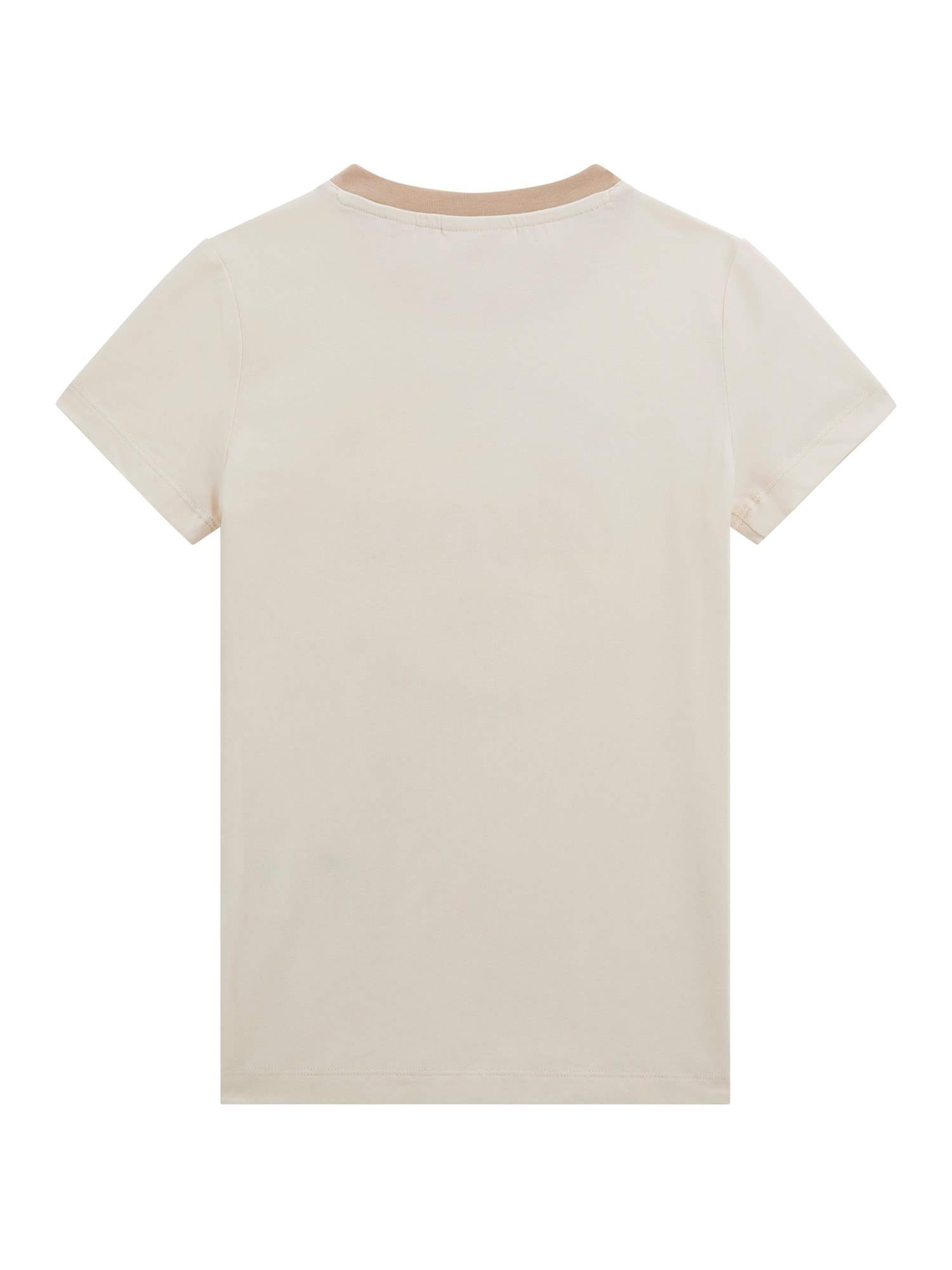Guess Girls Beige Logo Regular Fit T-Shirt
