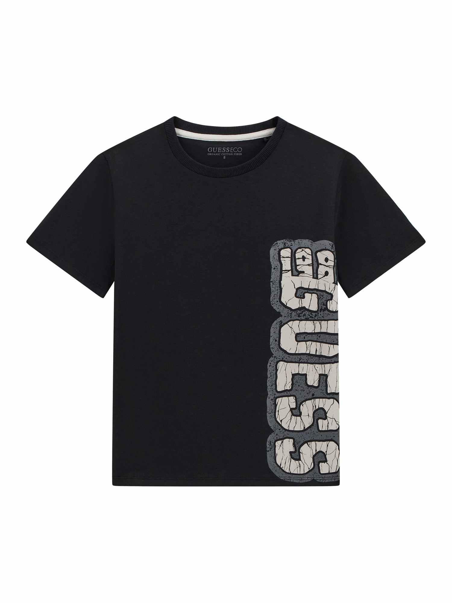 Guess Boys Jet Black A996 Logo Regular Fit T-Shirt