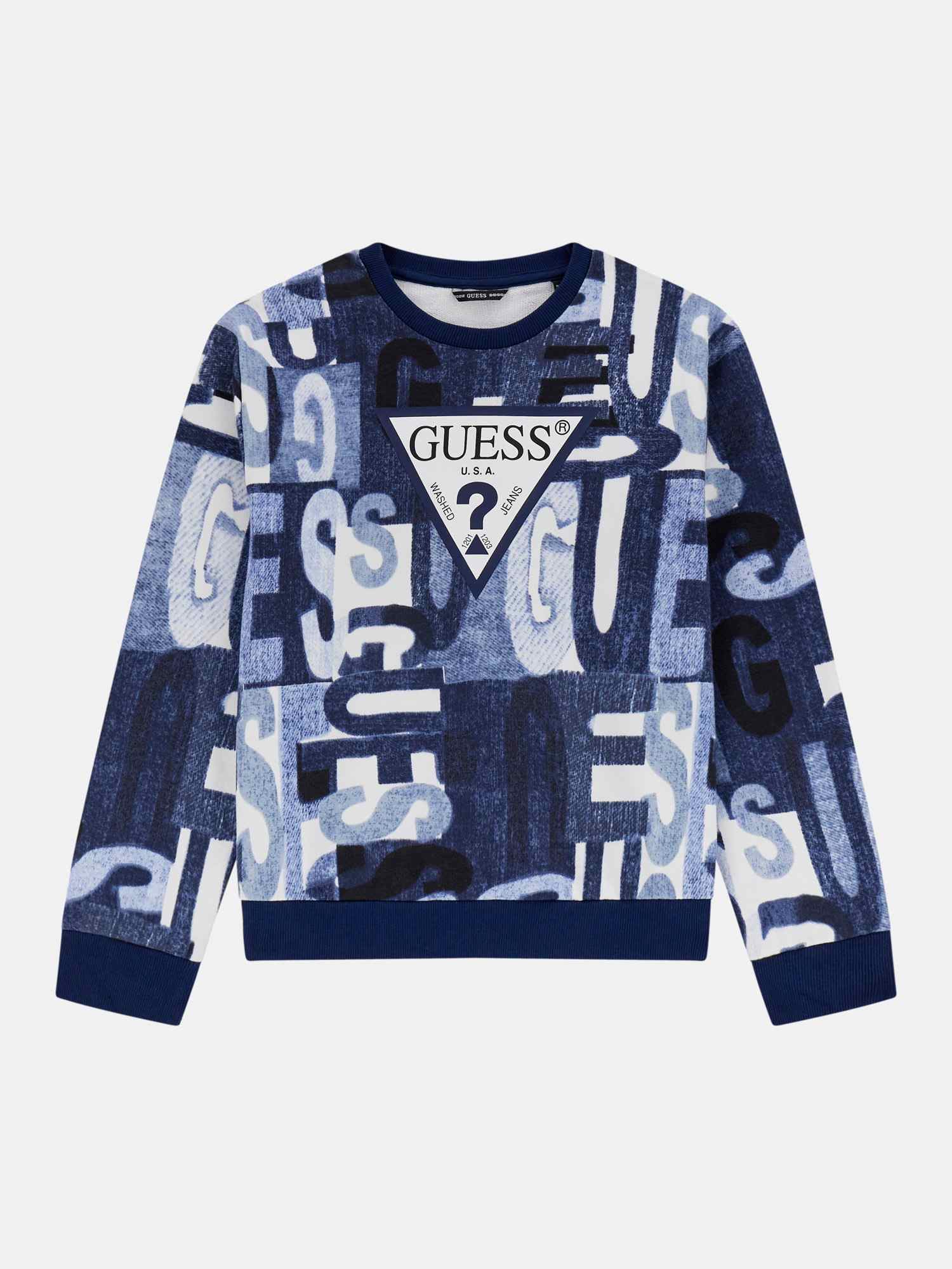 Guess Boys Multicolour Printed Regular Fit Sweatshirt