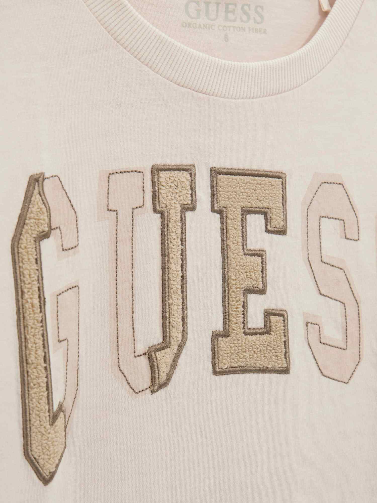 Guess Boys Cream & Green Tie-Dye Regular Fit T-Shirt