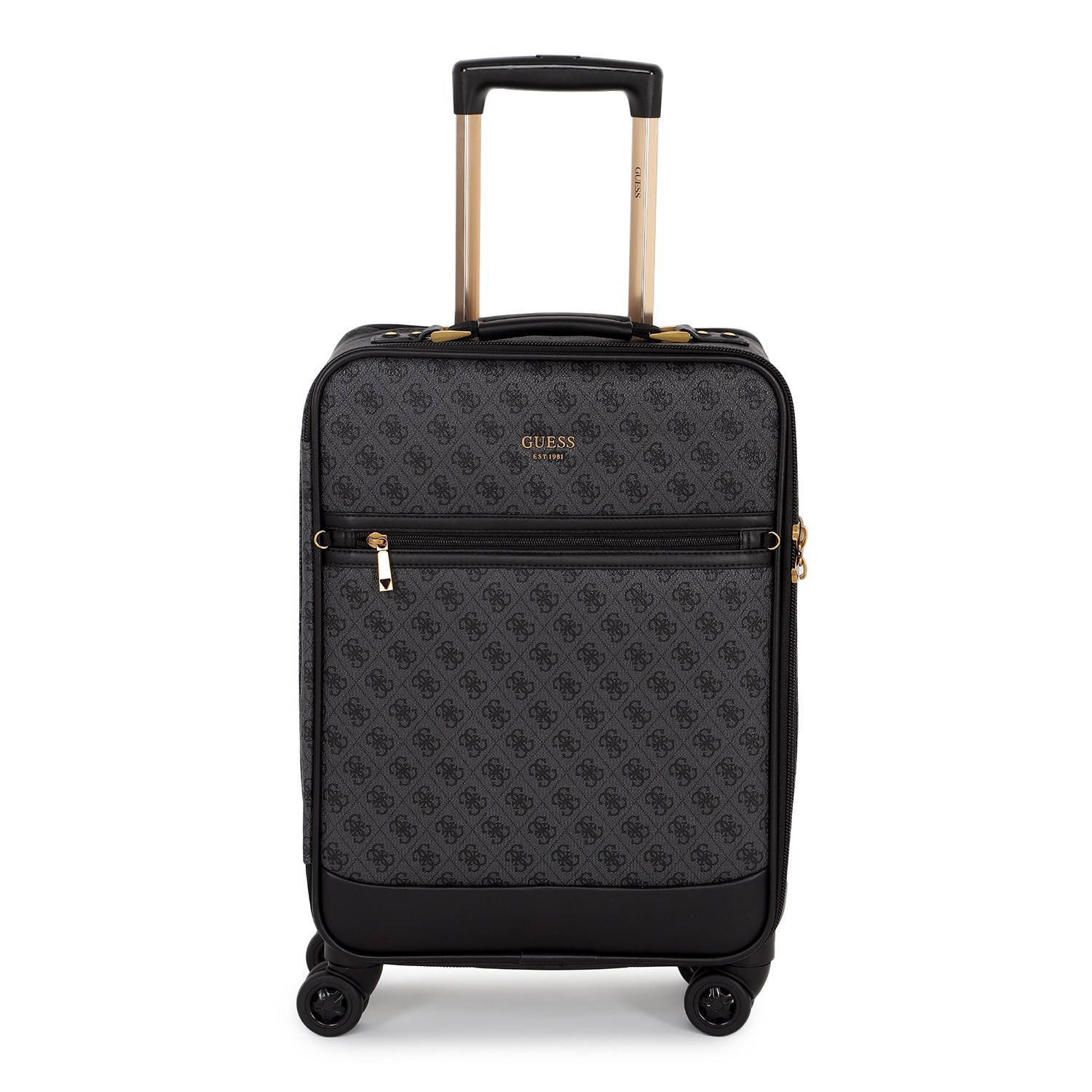 Guess Women's Printed Grey Polyurethane Keith Trolley Bag