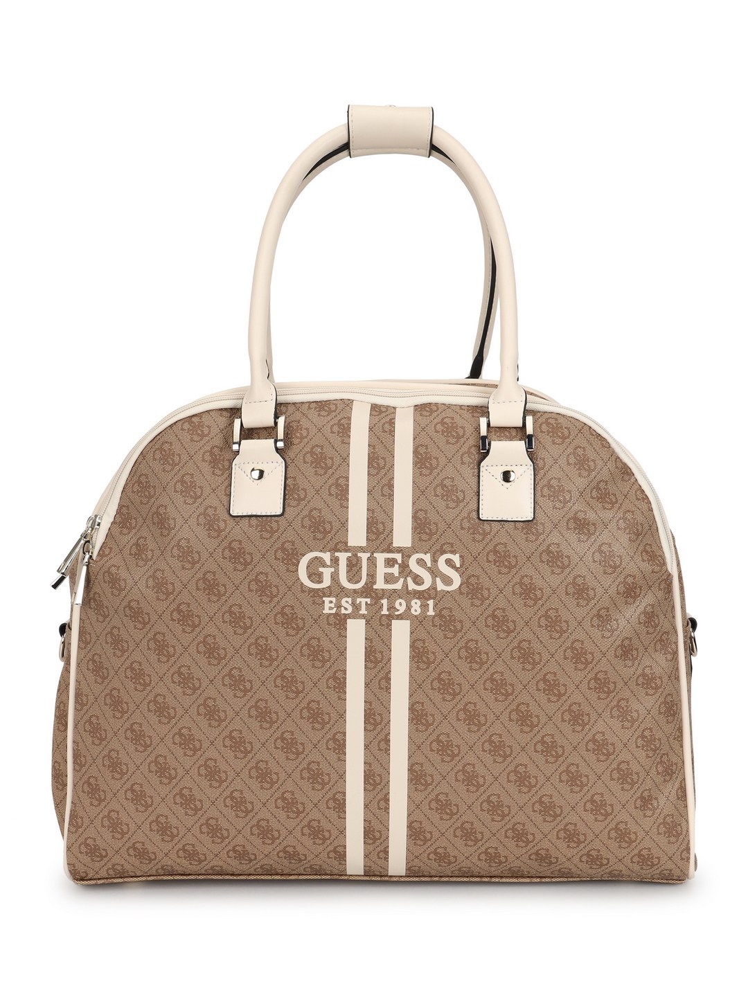 Guess Khaki Printed Handbag