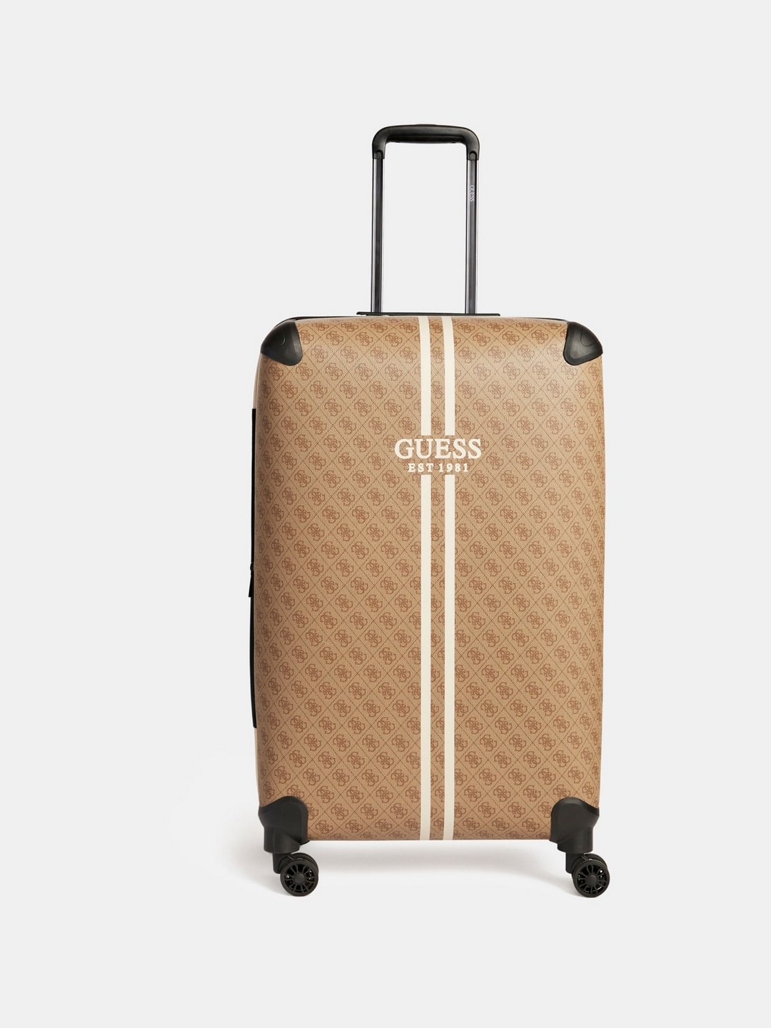 Guess Beige Printed Trolley Bag