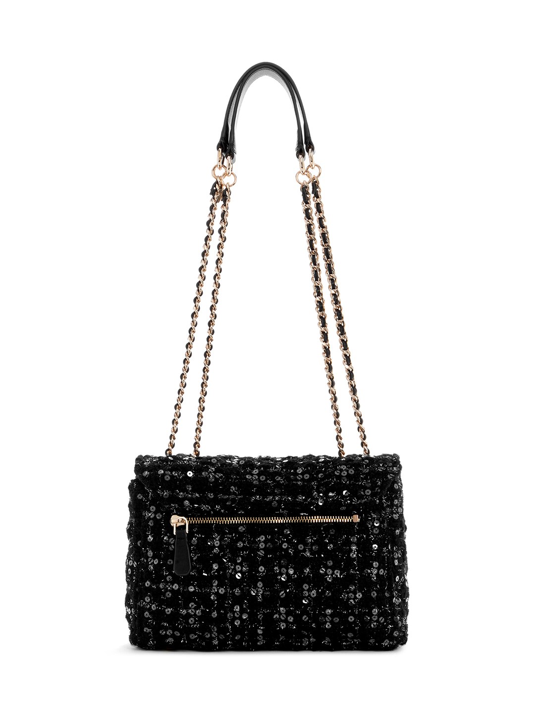 Black Gold Quilted Giully Crossbody Bag