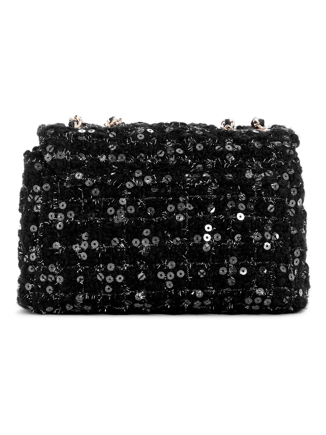 Black Gold Sequin Giully Mini Crossbody Bag