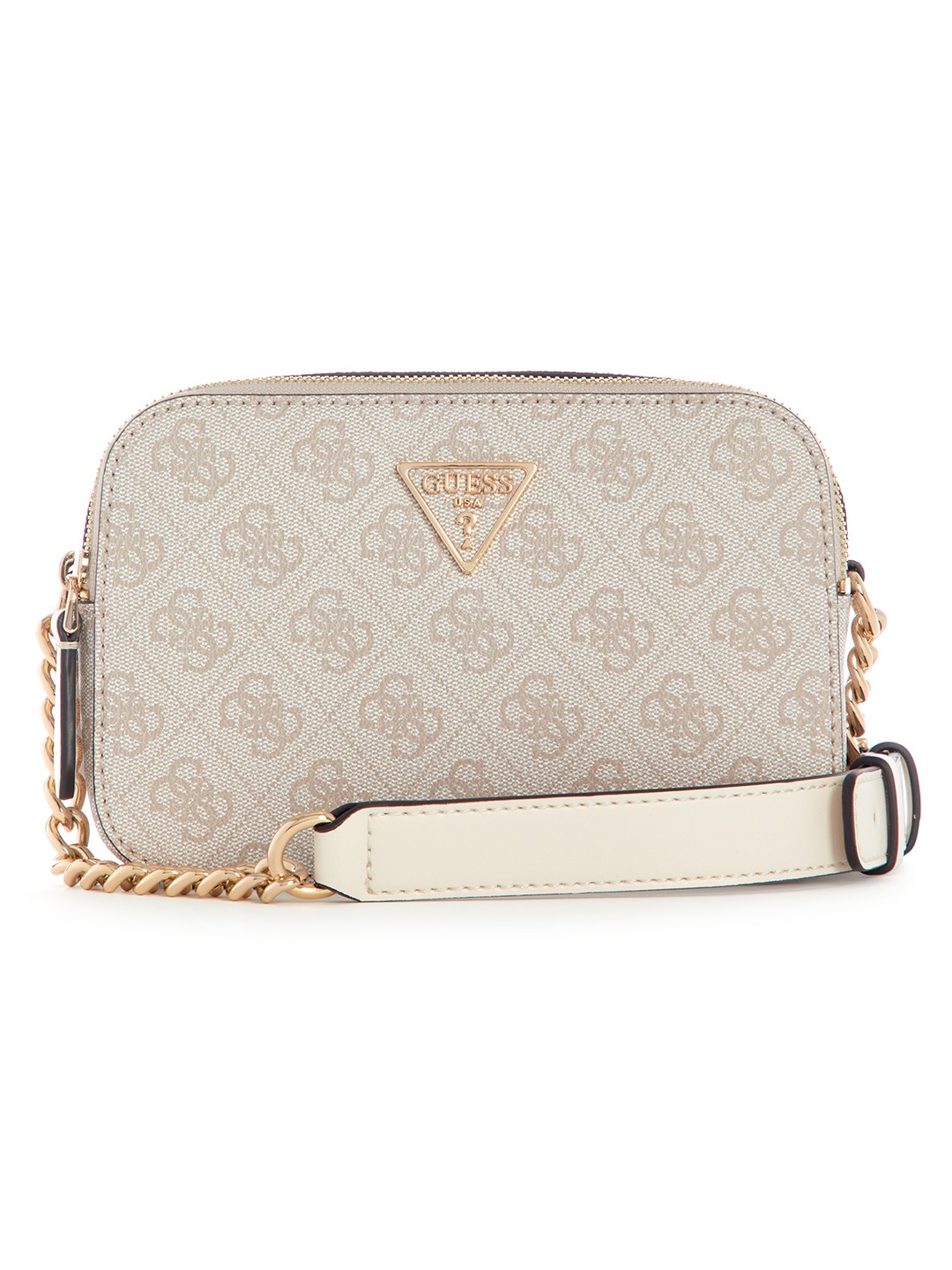 Guess Women's Grey Polyurethane Printed Crossbody Bag