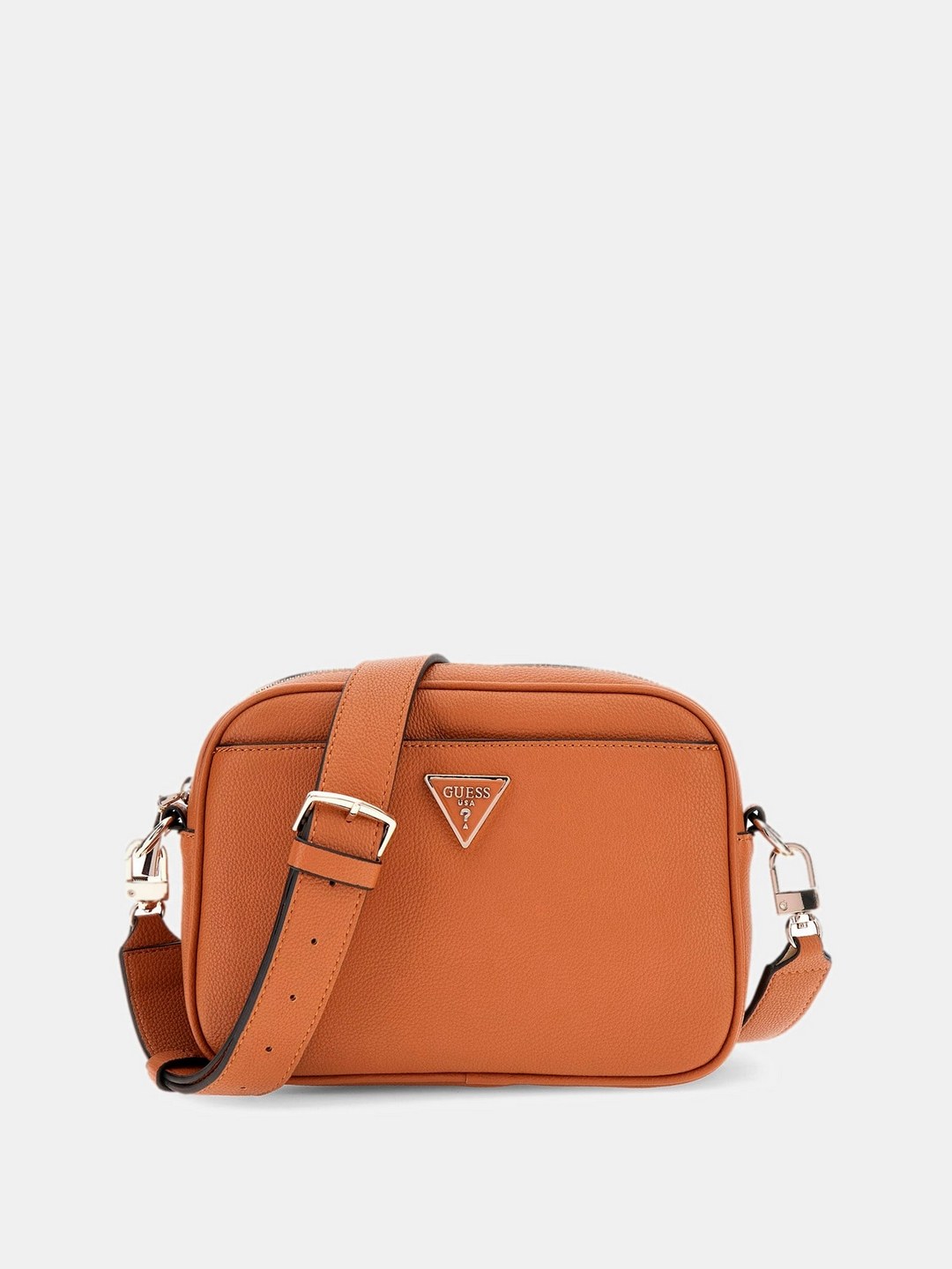 Brown Solid Meridian Crossbody Bag