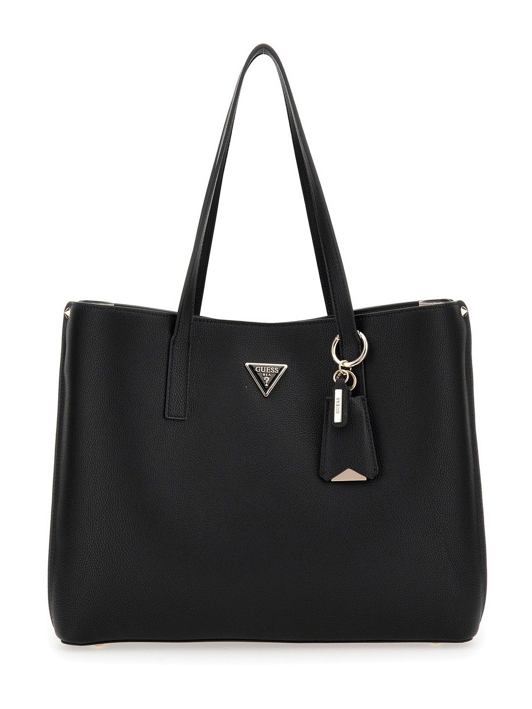 Black Solid Meridian Girlfriend Tote Bag
