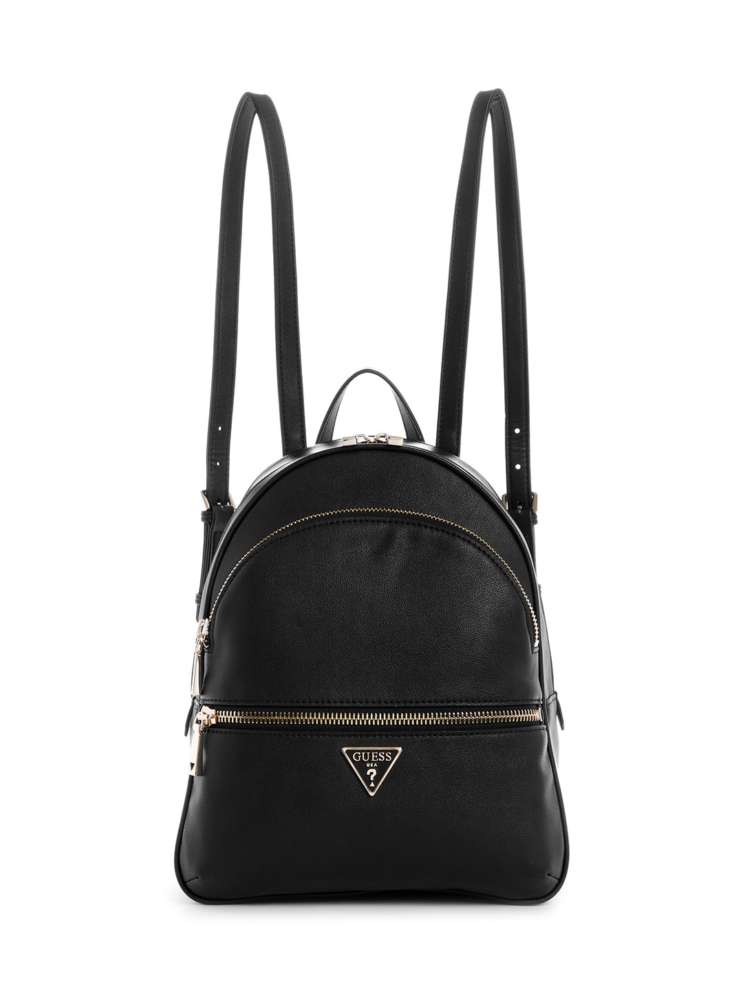 Guess Polyurethane Black Solid Women Manhattan Large Backpack