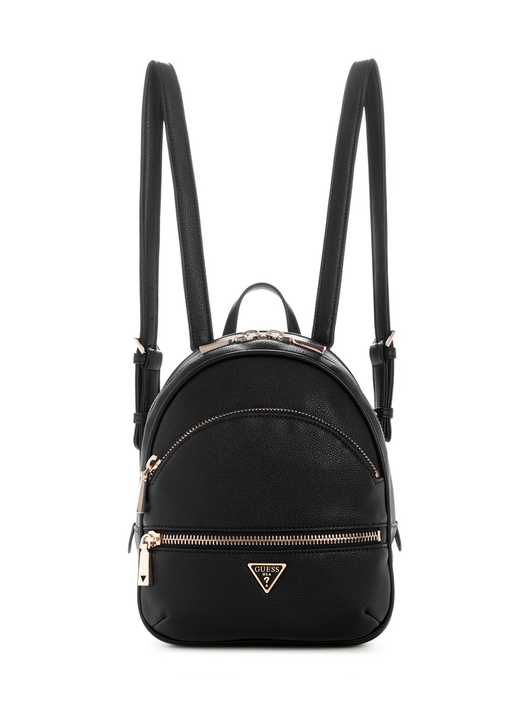 Guess Women Black Textured Adjustable Shoulder Strap Backpack