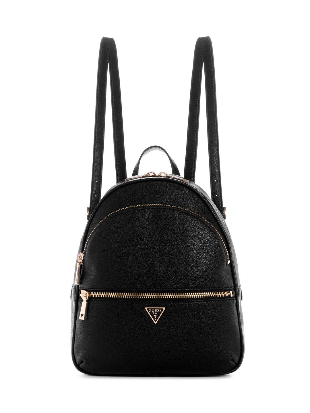 Black Textured Manhattan Large Backpack