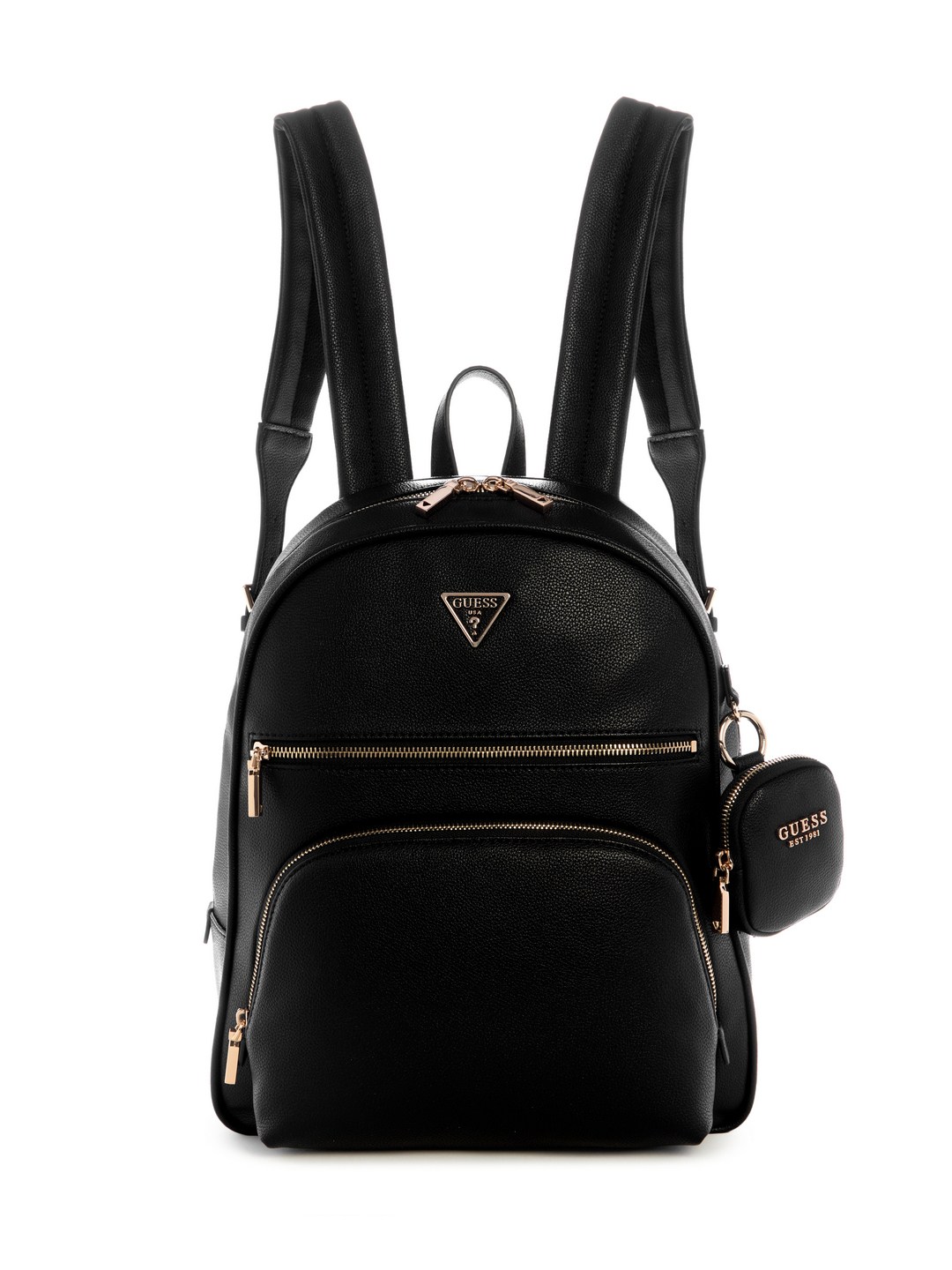 Guess Black Solid Power Play Large Tech Backpack