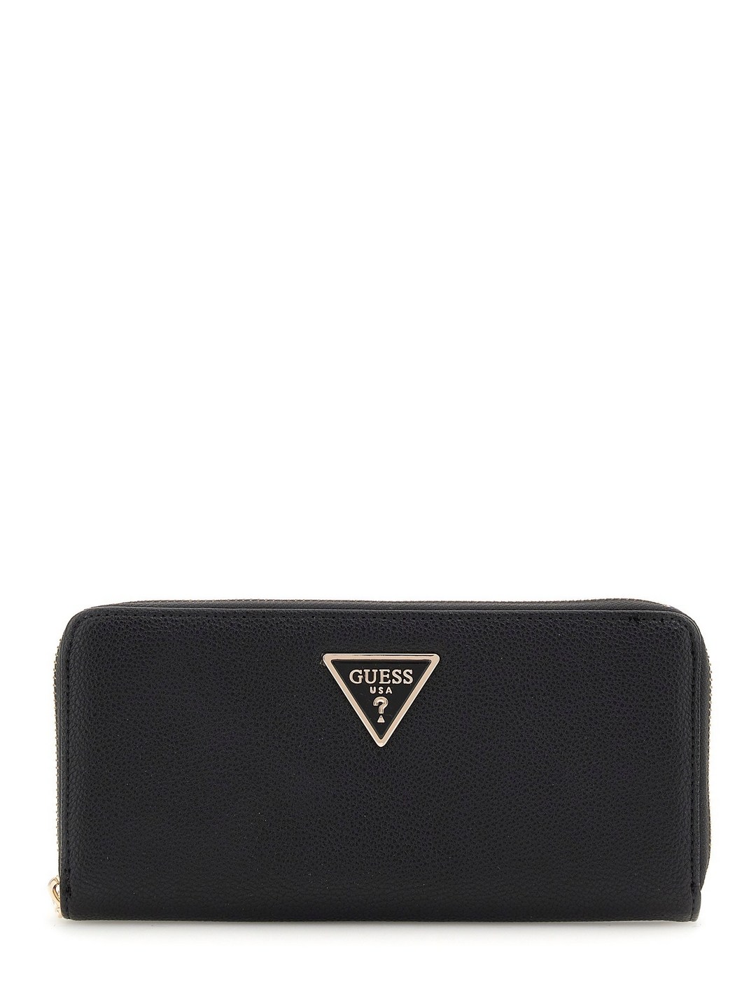 Guess Black Solid Laurel Large Zip Around Wallet
