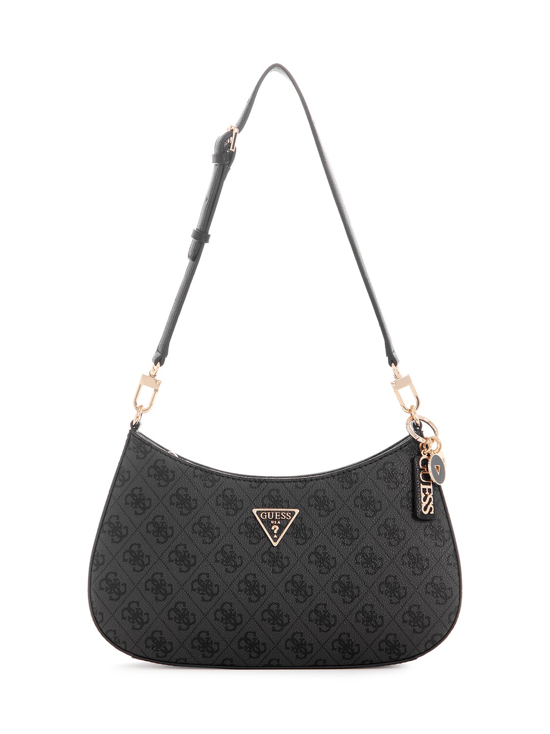 Guess Women's Grey PU Printed Shoulder Bag