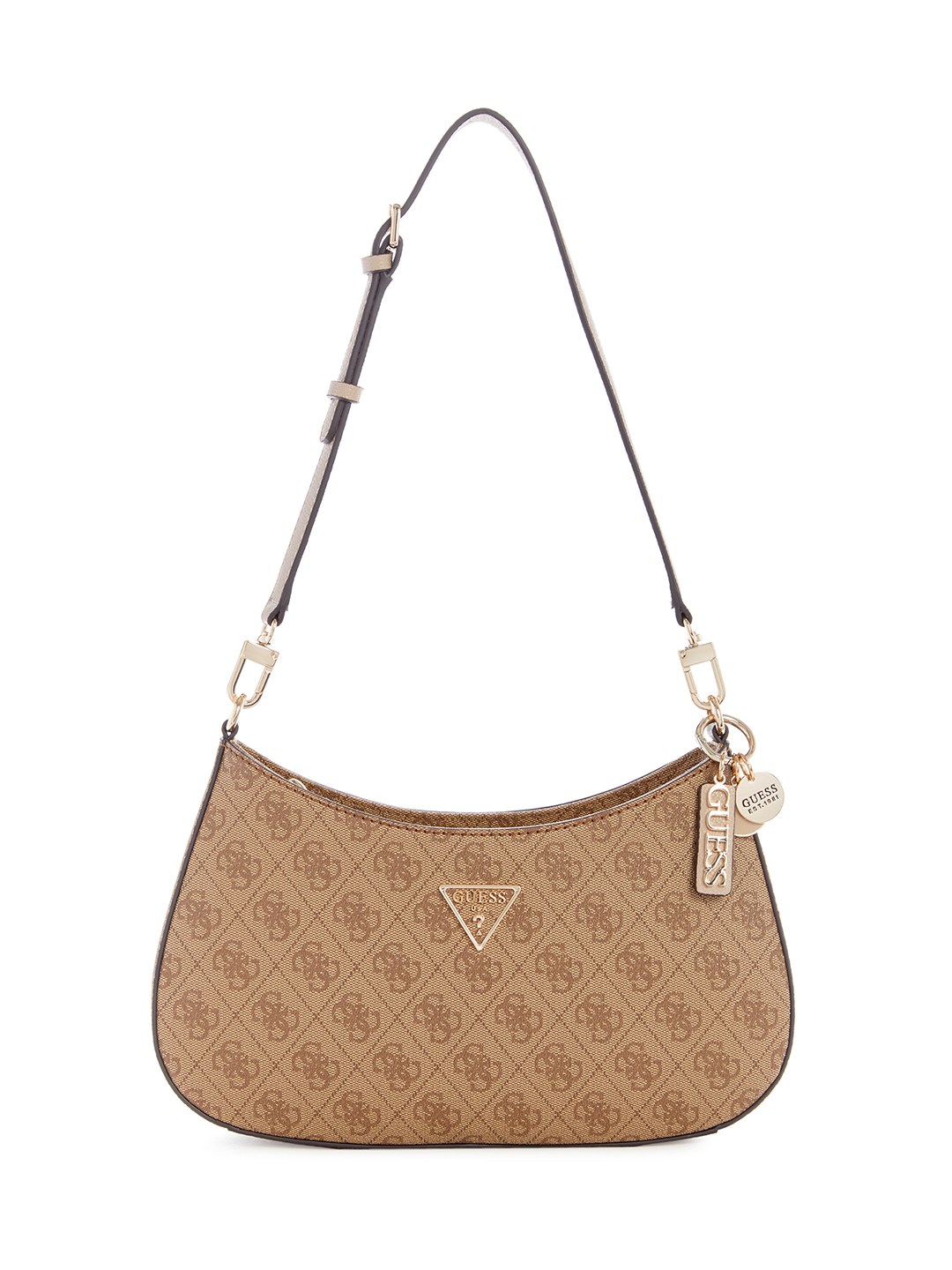 Guess Women's Brown PU Printed Shoulder Bag