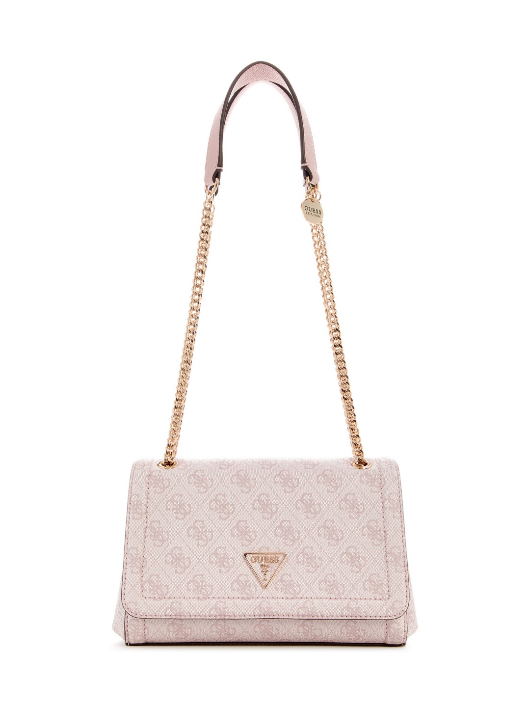 Orchid Logo Monogram Polyurethane Noelle Convertible Shoulder Bag