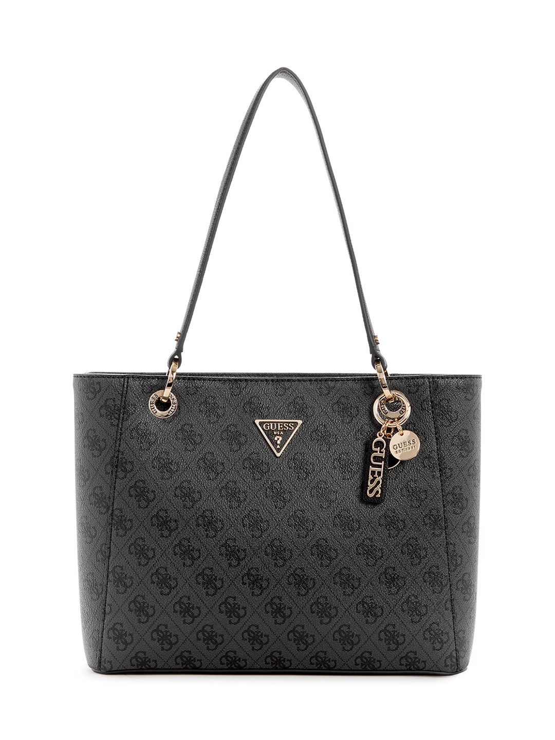Guess Women's Grey PU Printed Tote Bag