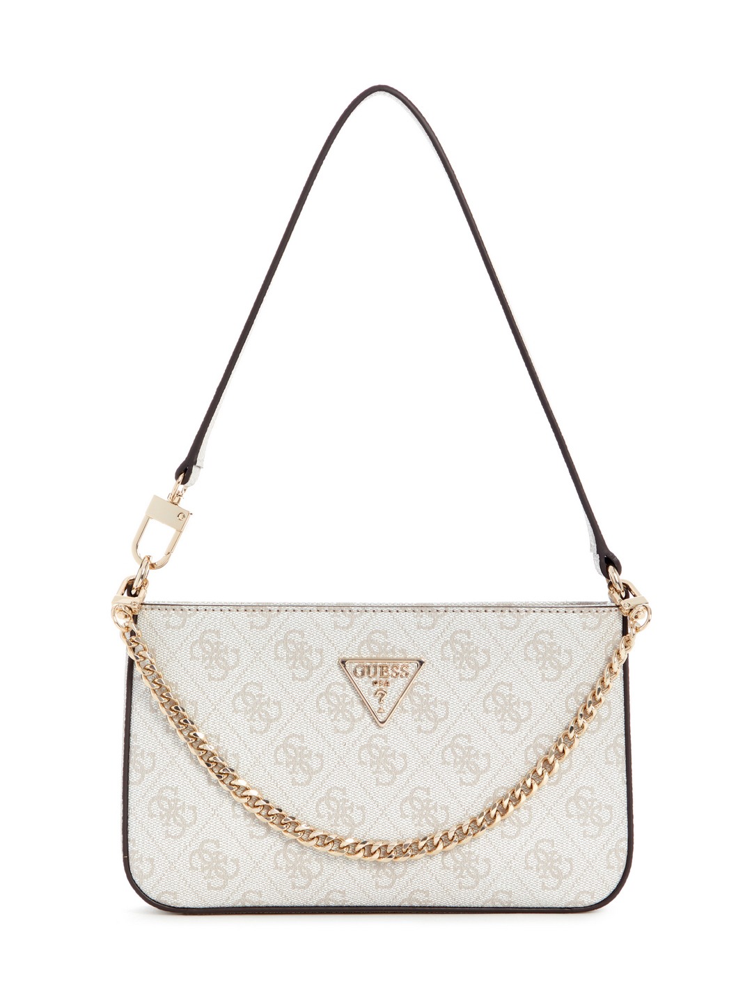 Bone Logo Monogram Polyurethane Noelle Mini Top Zip Shoulder Bag
