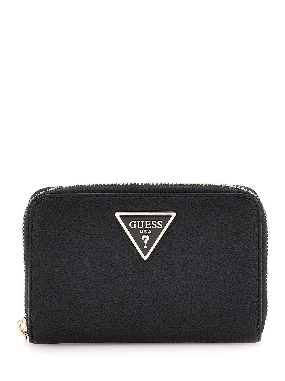 Guess Black Solid Laurel Medium Zip Around Wallet