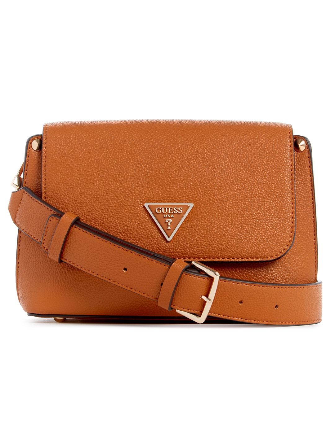 Guess Women Brown Solid Shoulder Bag with Magnetic Button Closure