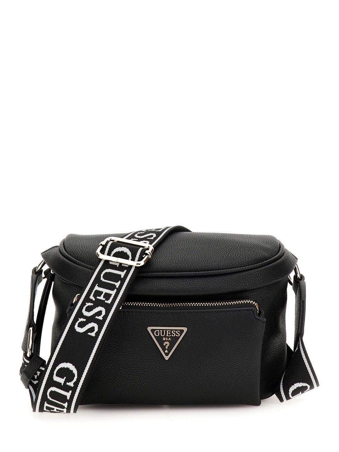 Guess Black Solid Power Play Sling Bag