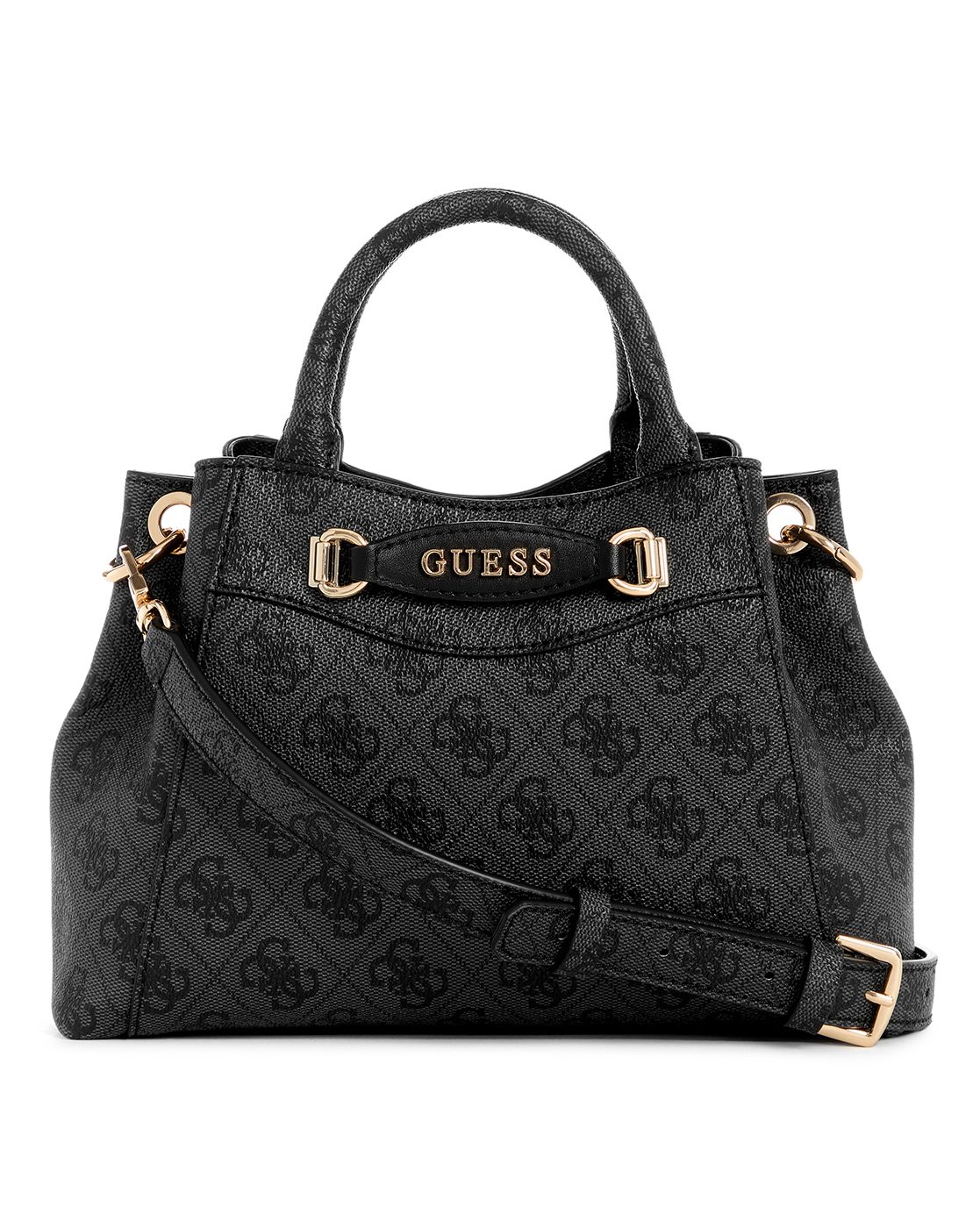 Grey Polyurethane Printed Mini Satchel Bag