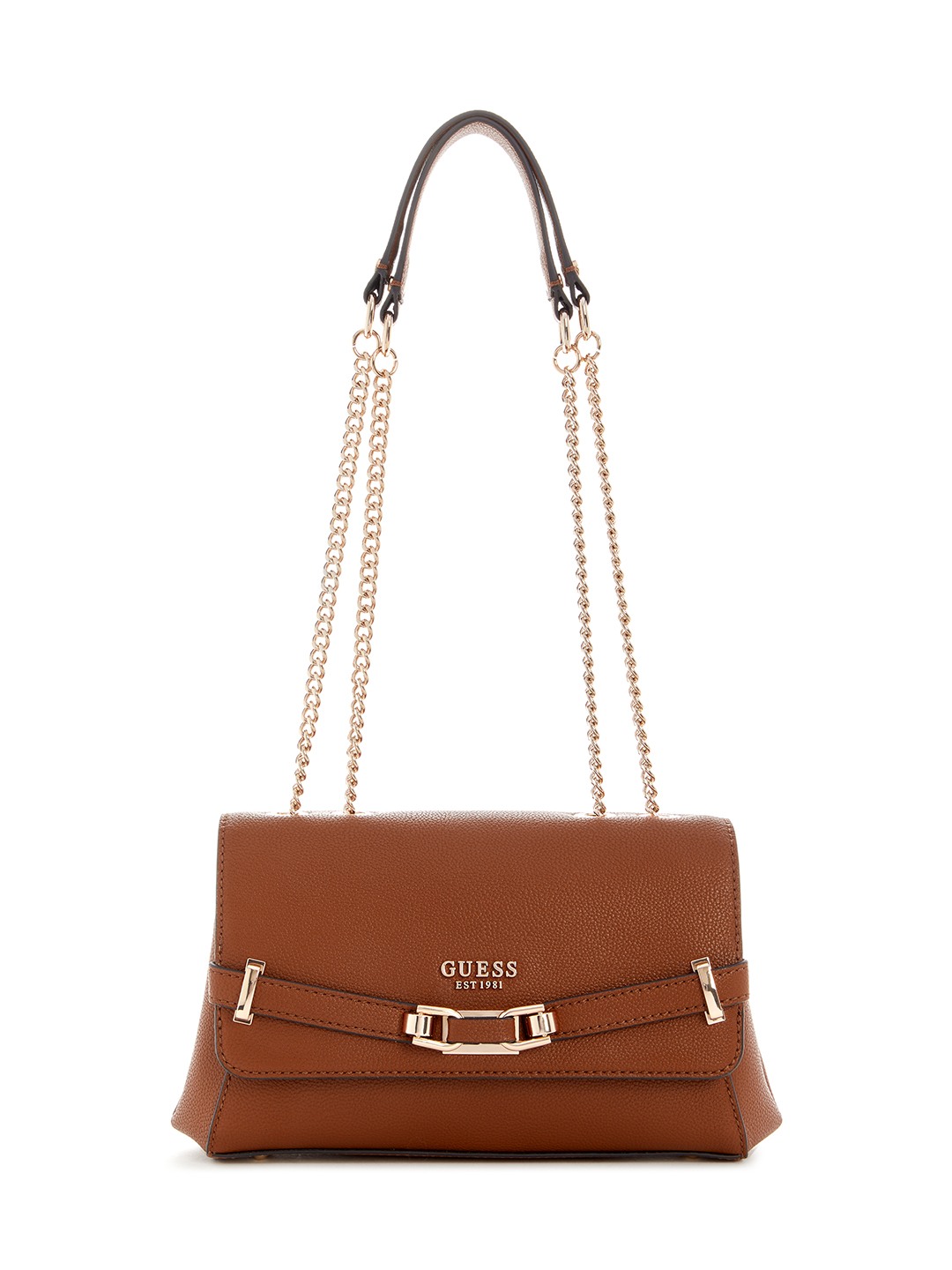 Cognac Solid Silvye Convertible Crossbody Bag