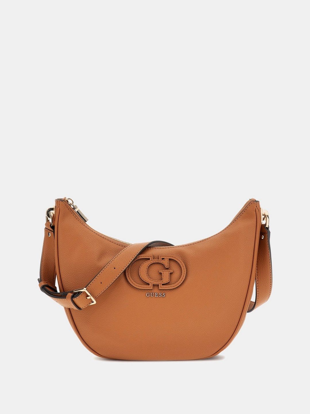 Guess Women Brown Textured Adjustable Shoulder Strap Hobo Bag