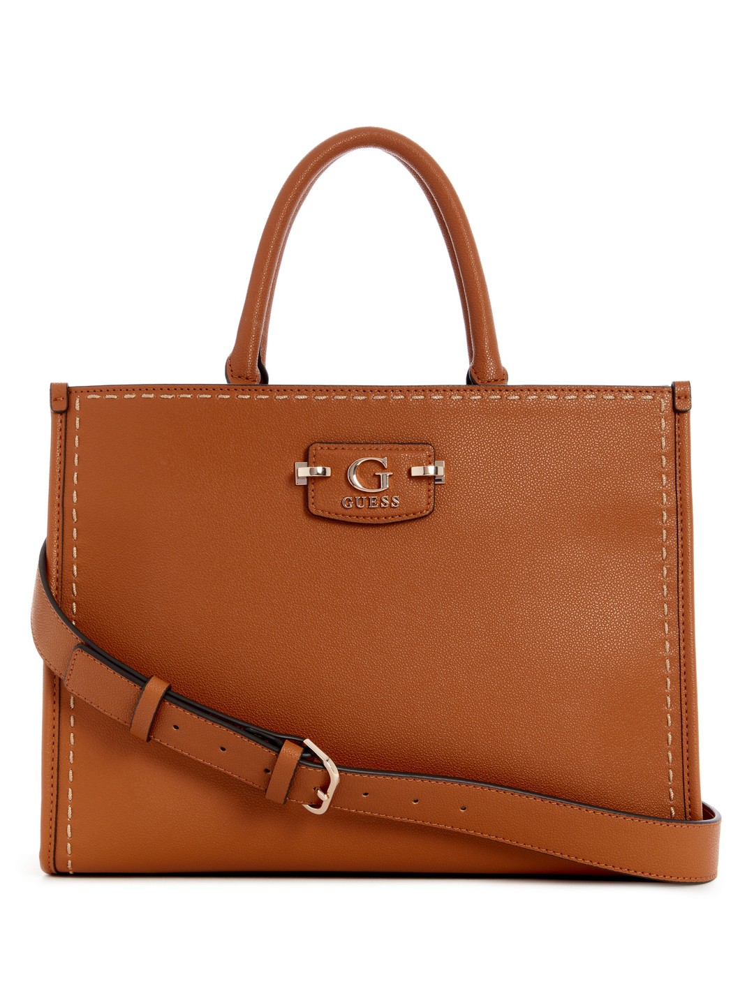 Guess Caramel Solid Nastra 2 Comp Tote Bag