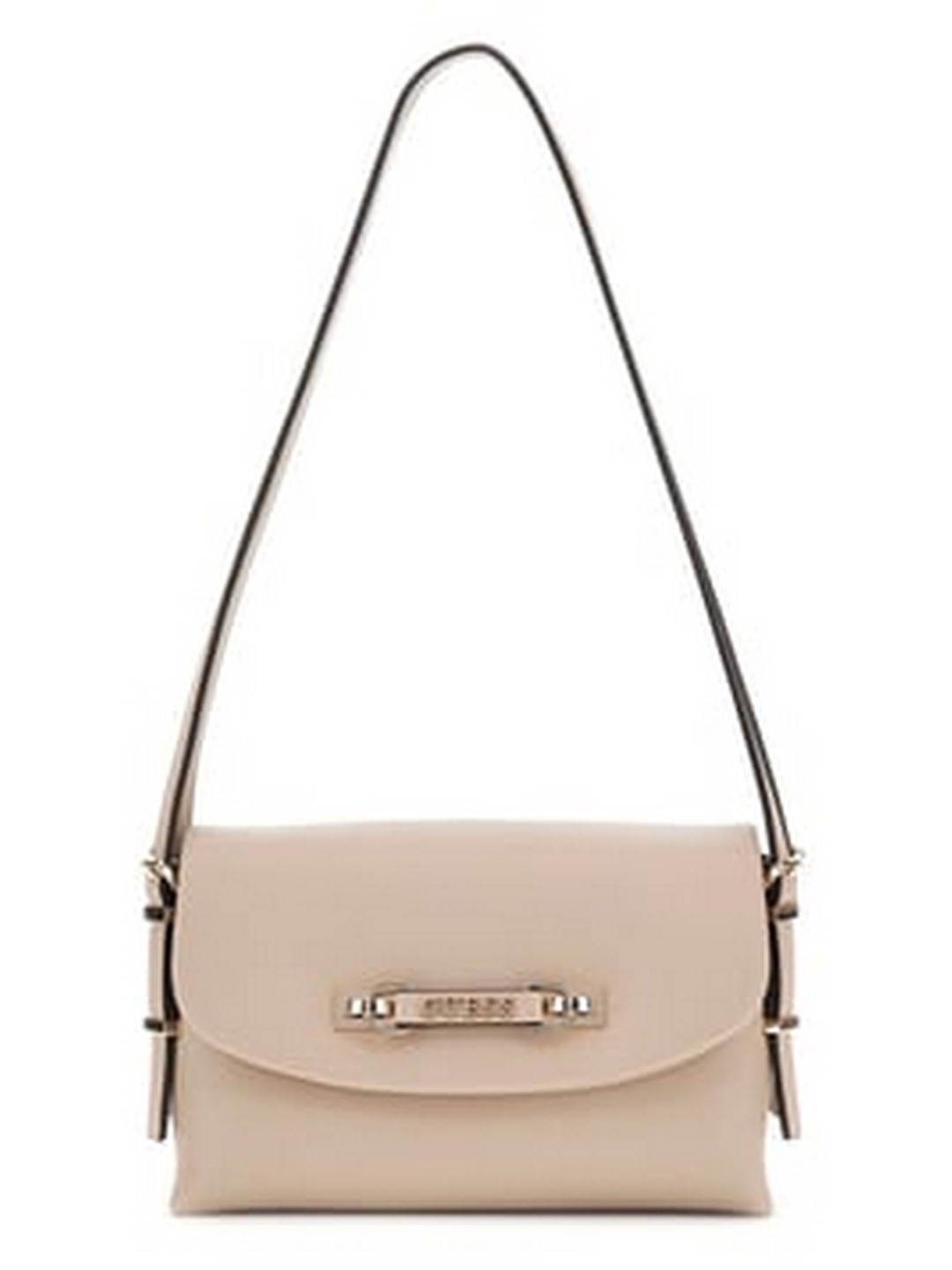Guess Women Beige Solid Double Strap Shoulder Bag