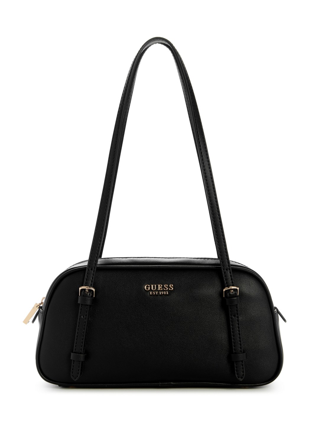 Guess Black Solid Cerelia Shoulder Satchel Bag