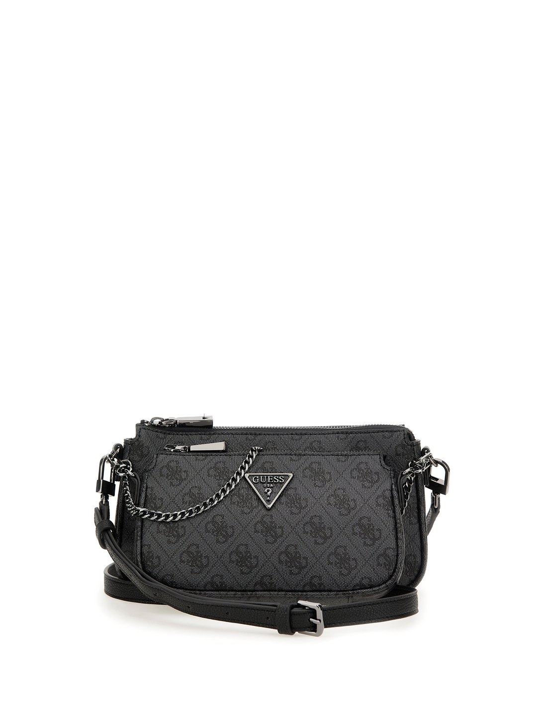 Guess Coal Logo Printed Noelle Pouch Crossbody Bag