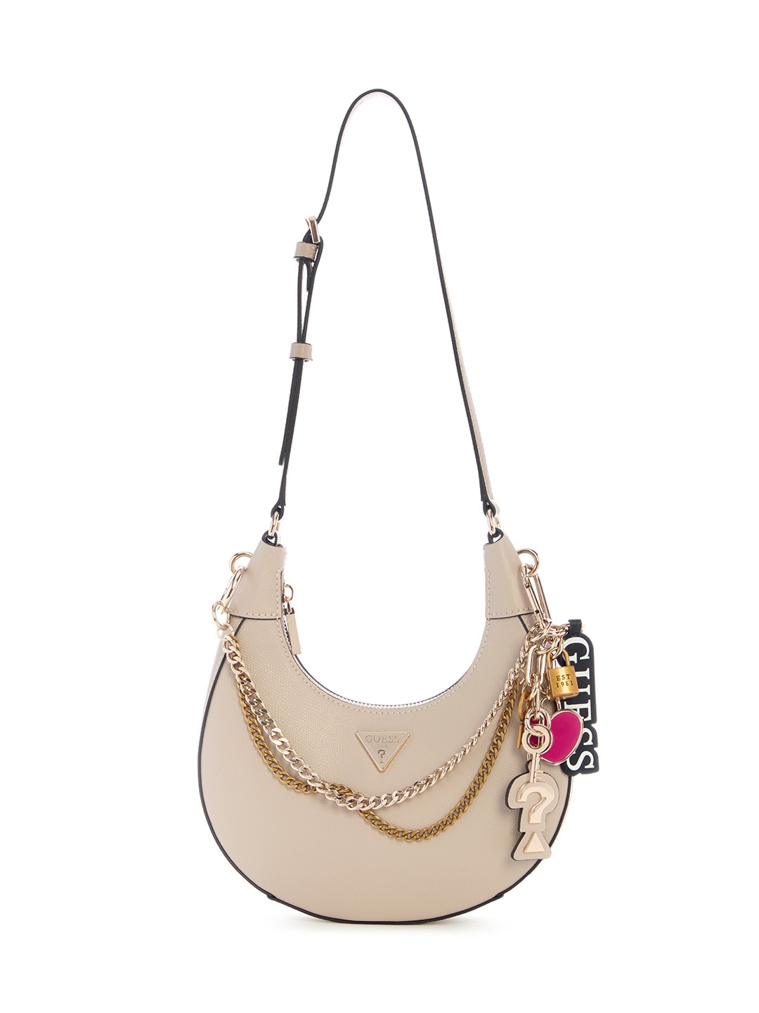 Light Taupe Solid Zipper Davina Hobo Bag