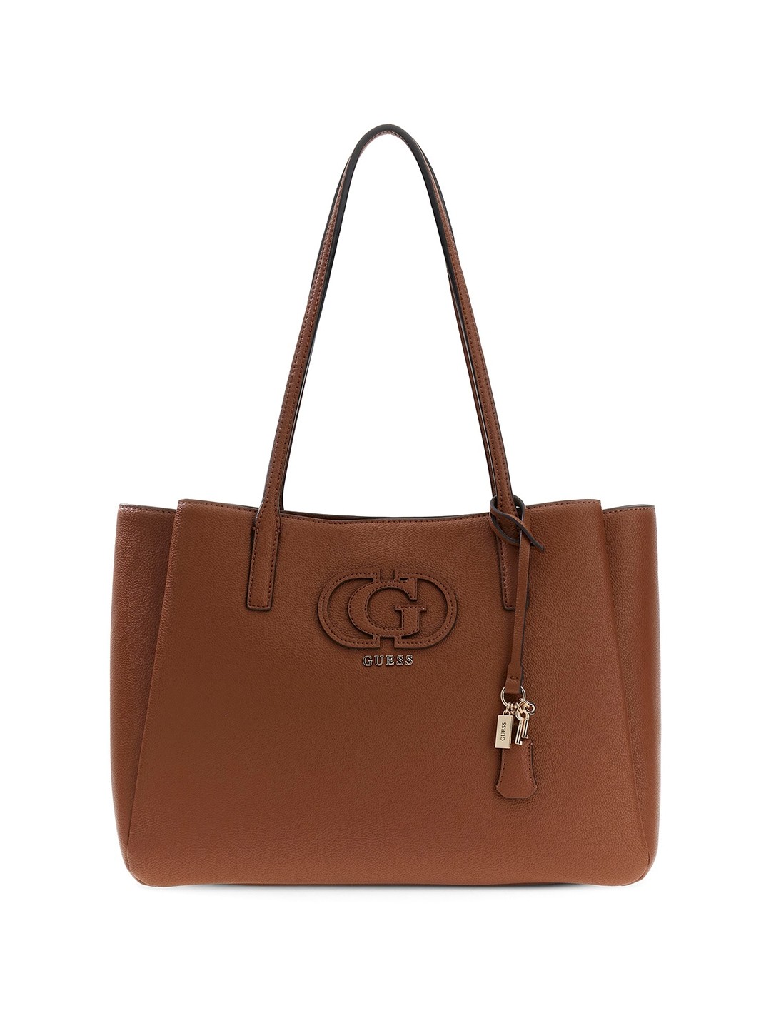 Women's Cognac Solid Pu Isola Tote Bag