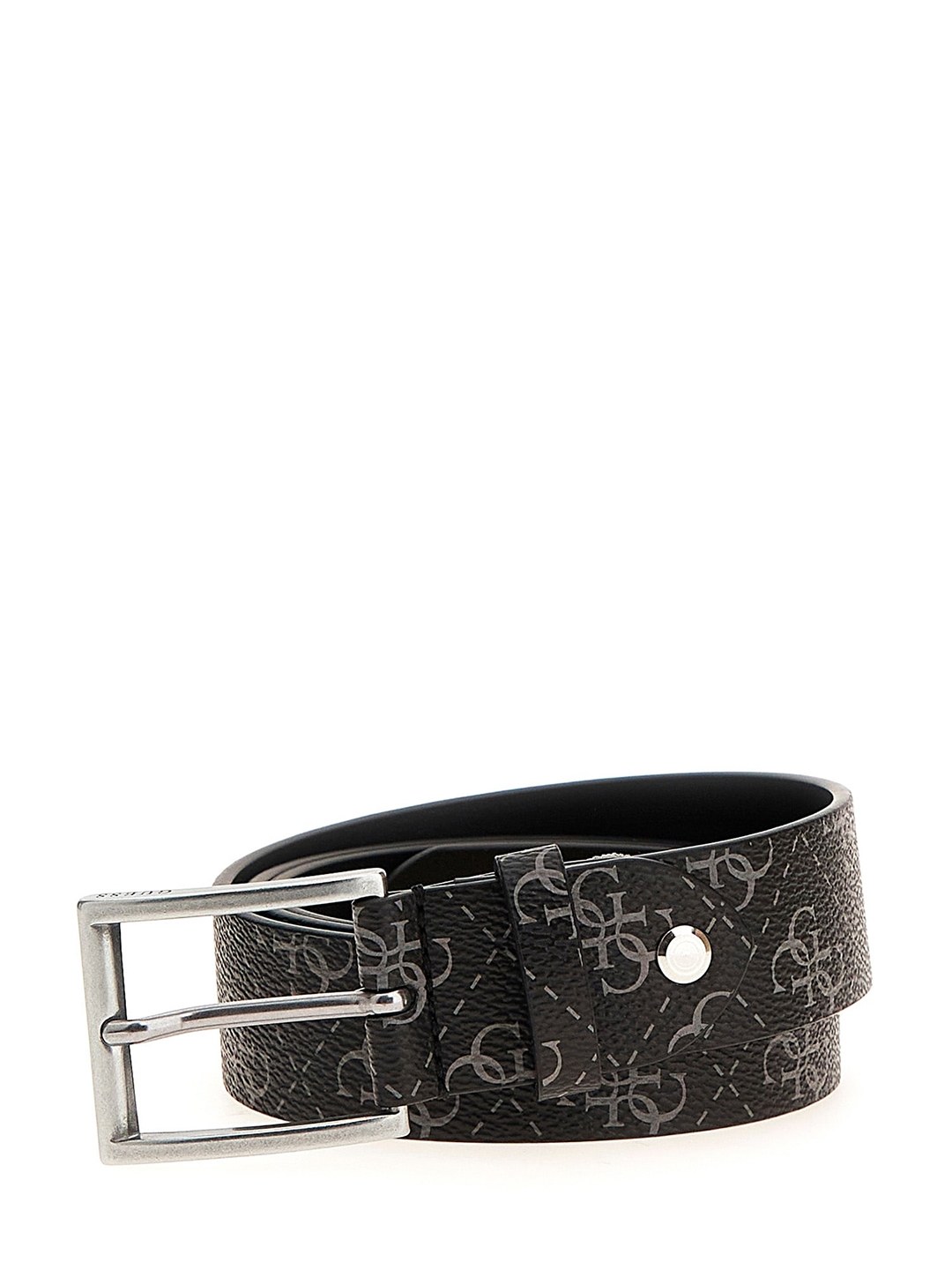GUESS Dark Black Polyester Men's Belts